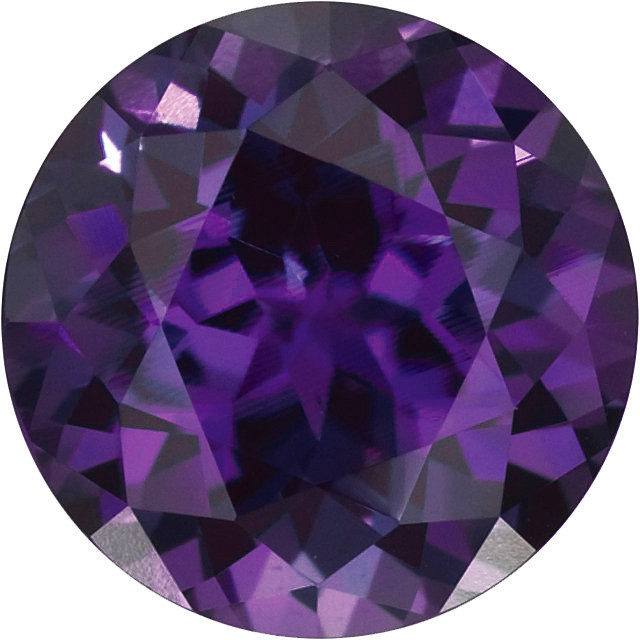 Alexandrite Round Cut in Grade GEM Chatham Alexandrite Lab Stone