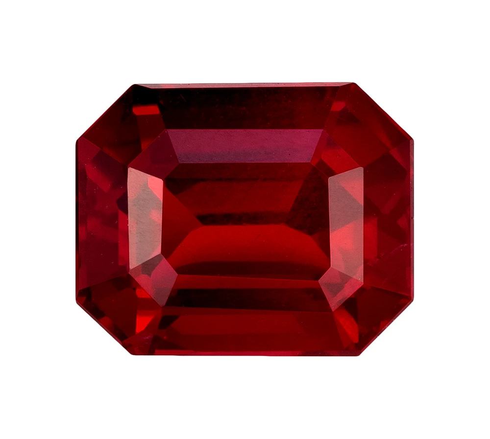 Unheated Pigeon Blood Ruby Carats Emerald Cut GIA