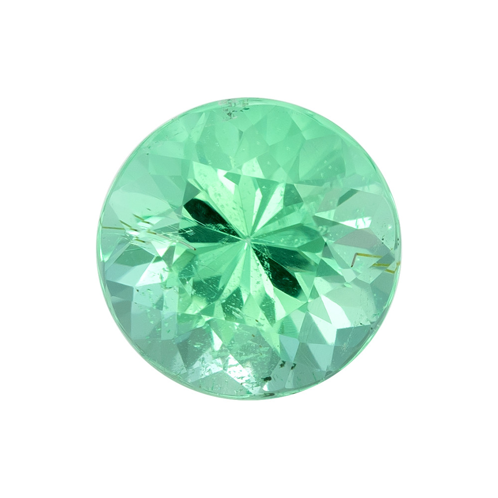 Paraiba Tourmaline - Round Shape - Neon Minty Seafoam Color - 1.19