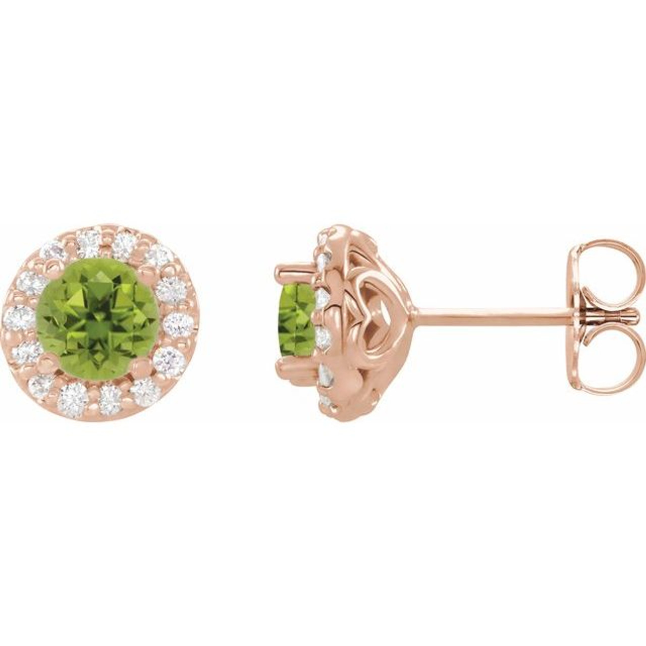 Gem Stone King 6.37 Ct Green Peridot Blue Diamond 18K Rose Gold Plated  Silver Pendant and Earrings Jewelry Set - Walmart.com