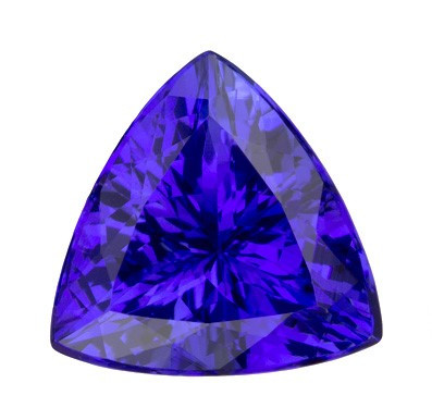 Carat Vivid Blue Purple Tanzanite Stone, Trillion Cut, mm