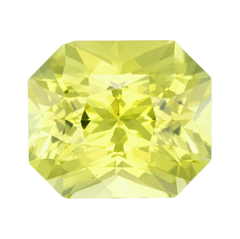 Neon 2.71 Carat Yellow Chrysoberyl Gem, Fiery Radiant Cut, 8.6 x