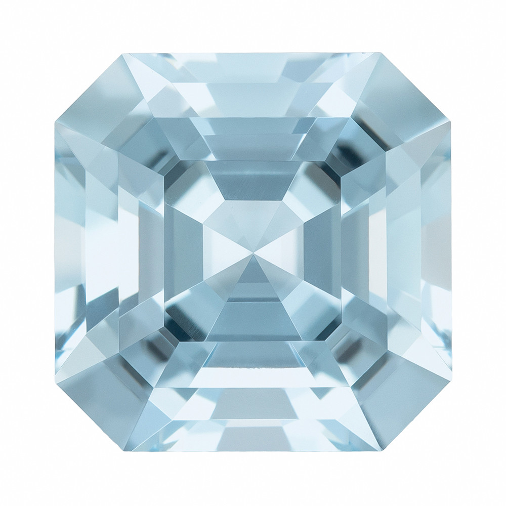 4.34 Carat Vivid Sky Blue Aquamarine Gem, Octagon Cut • 10.2 x