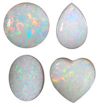 White Fire Opal Cabochon