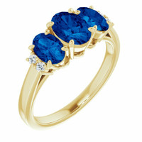 Lab Sapphire Rings