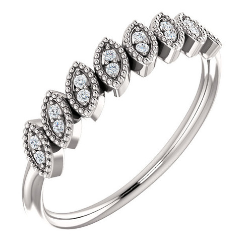 Buy Platinum 0.12 Carat Diamond Leaf Ring