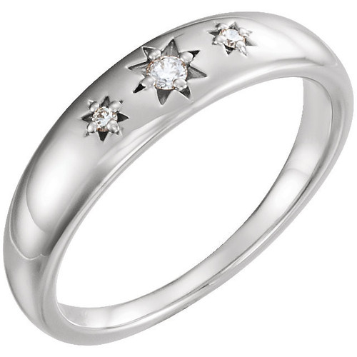 Buy Platinum .05 Carat Diamond Starburst Ring