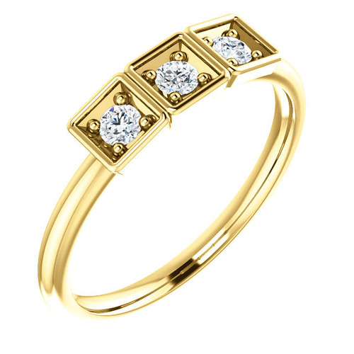 Buy 14 Karat Yellow Gold 0.20 Carat Stackable Ring