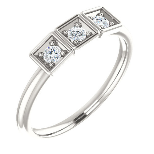 Buy Sterling Silver 0.20 Carat Stackable Ring