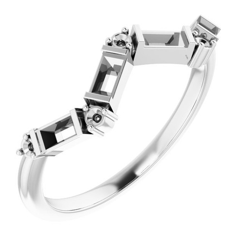 Genuine Diamond Ring in Platinum 1/3 Carat Diamond Stackable Ring