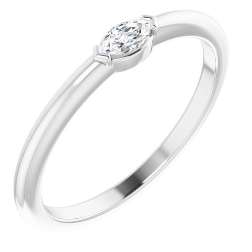 Platinum 0.15 Carat Diamond Solitaire Ring