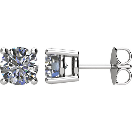 Platinum 2 Carat Diamond Earrings