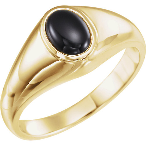 Buy 14 Karat Yellow Gold Onyx Ring