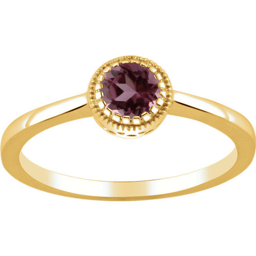 Pink Tourmaline in 14 Karat Yellow Gold Pink Tourmaline OCaratober Birthstone Ring