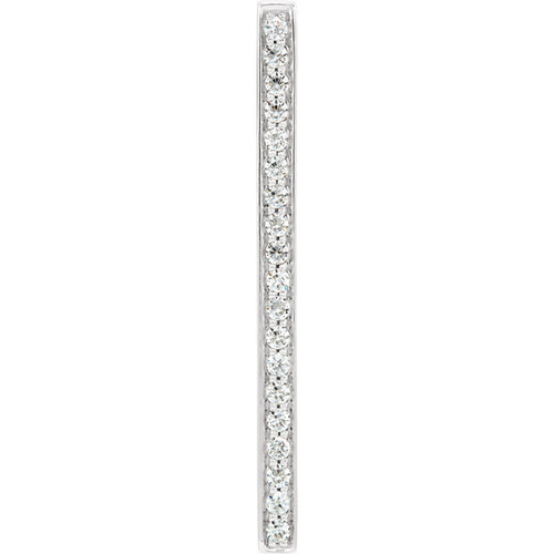 14 Karat White Gold 0.20 Carat Diamond Vertical Bar Pendant