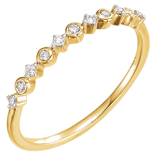 14 Karat Yellow Gold 0.10 Carat Diamond Ring