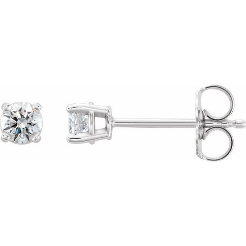 14 Karat White Gold 0.33 Carat Lab Grown Diamond Stud Earrings