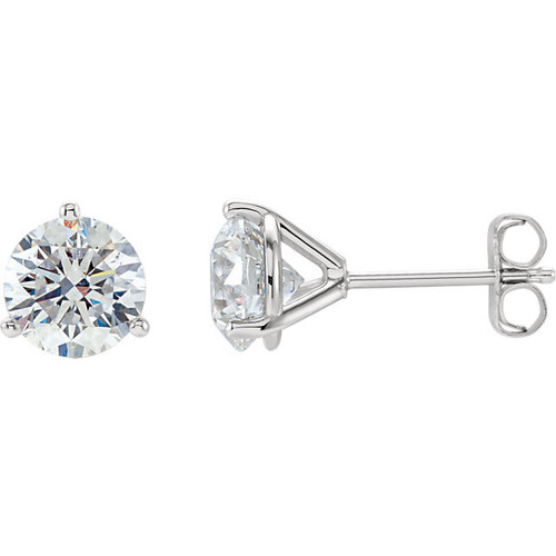 Platinum 0.50 Carat Diamond Stud Earrings