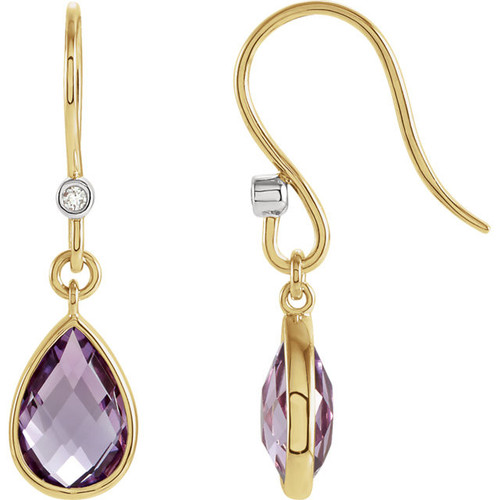 Amethyst and Diamond Earrings