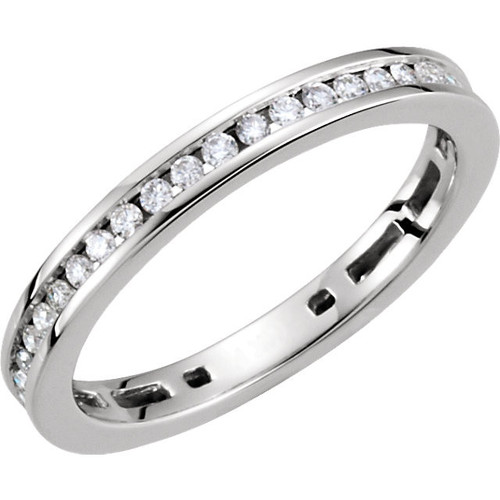 Diamond Ring in 14 Karat White Gold 0.40 Carat Diamond Stackable Ring