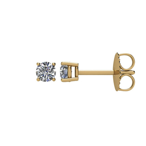 Buy 14 Karat Yellow Gold 0.33 Carat Diamond Post Stud Earring