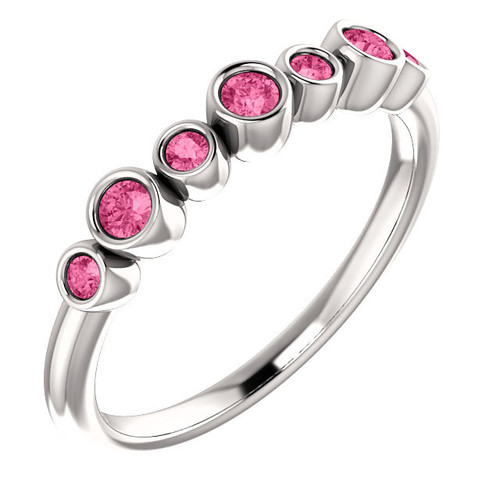 Buy Platinum Pink Tourmaline Bezel Set Ring
