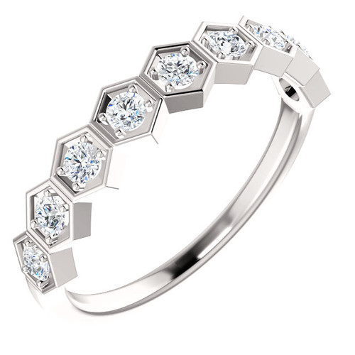 Buy Platinum 0.33 Carat Diamond Stackable Ring