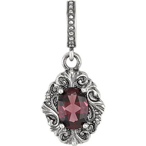 Shop Sterling Silver Rhodolite Garnet Solitaire ViCaratorian Pendant