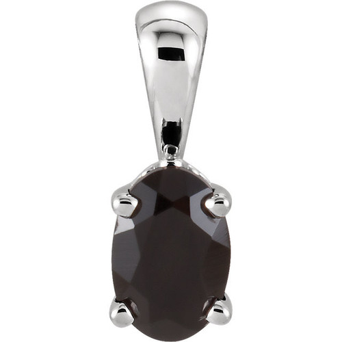 Stunning 14 Karat White Gold Onyx Pendant