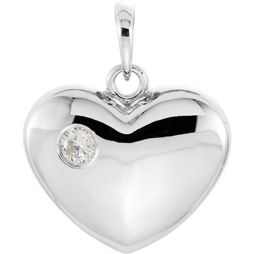 Buy Platinum 0.10 Carat Diamond Heart Pendant