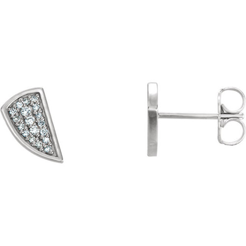 Buy Sterling Silver 0.10 Carat Diamond Earrings