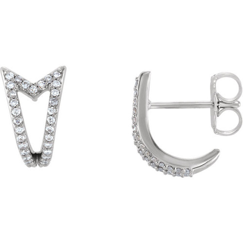 Buy Sterling Silver 0.17 Carat Diamond Geometric Earrings