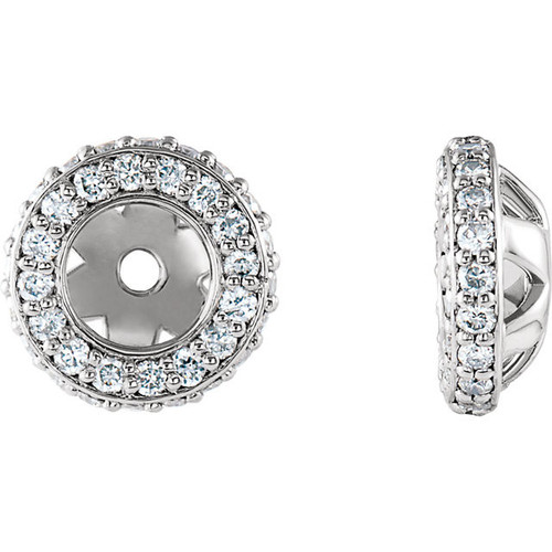 Platinum 0.25 Carat Diamond Earring Jackets