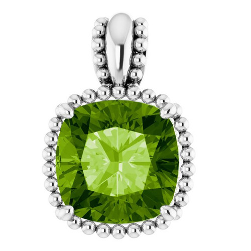 Platinum Peridot Pendant