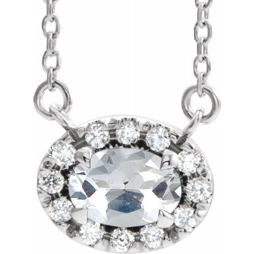 Real Diamond Necklace in Sterling Silver 0.60 Carat Diamond 18 inch Necklace