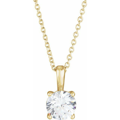 Genuine Sapphire Necklace in 14 Karat Yellow Gold Sapphire 16 inch Necklace