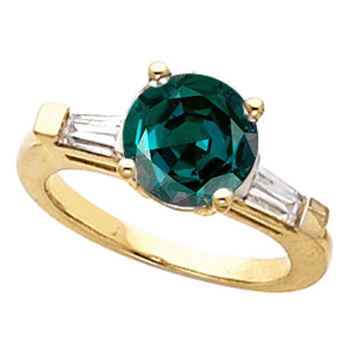 Classic Alexandrite Ring set with 100% Color Change  0.70 Carat Alexandrite Engagement Ring