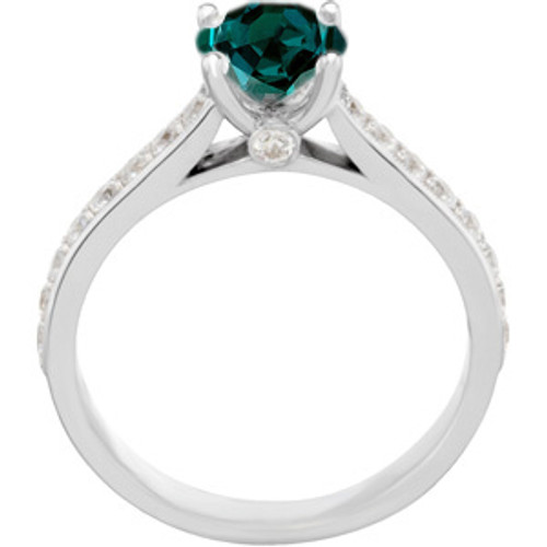 100% Color Change 0.70 carat Alexandrite 5.20 mm Round Solitaire Engagement Ring