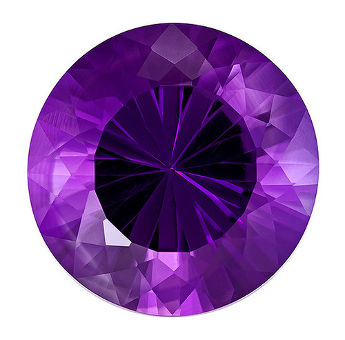 AfricaGems Certified Amethyst - Round Cut - Purple - 10.97 carats - 15.6mm