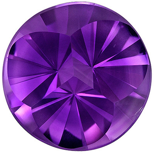 Unique Amethyst Genuine Gem, 16 mm, Medium Rich Purple, Round Cut, 12.72 carats