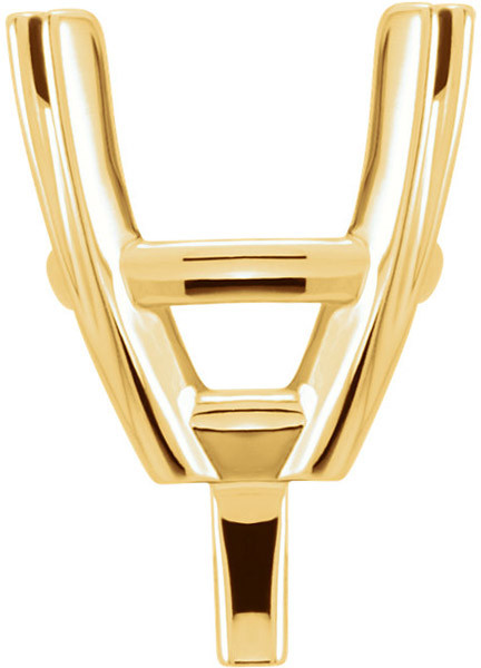 Nice 14kt Gold SplitProng Peg Jewelry Finding for Antique Square Gemstone Size 3.50mm to 10mm
