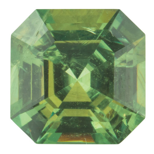 Demantoid Garnet Gem in Asscher Cut, 1.21 carats, 6.35 x 6.33 mm, Green Color