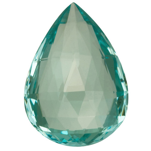Aquamarine Gem in Briolette Cut, 14.25 carats, 20 x 15 mm, No Heat