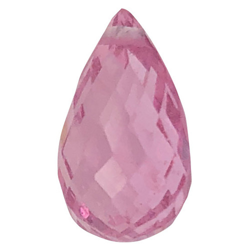 Pink Sapphire Gem in Briolette Cut, 3.05 carats, 10.36 x 5.80 mm, Pink Color