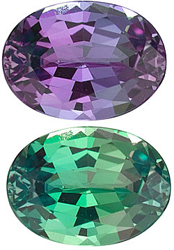 Oval Cut Genuine Alexandrite in Grade AA