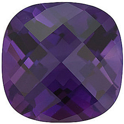 Checkerboard Antique Square Genuine Amethyst in Grade AAA Checkerboard Antique Square Genuine Amethyst in Grade AAA