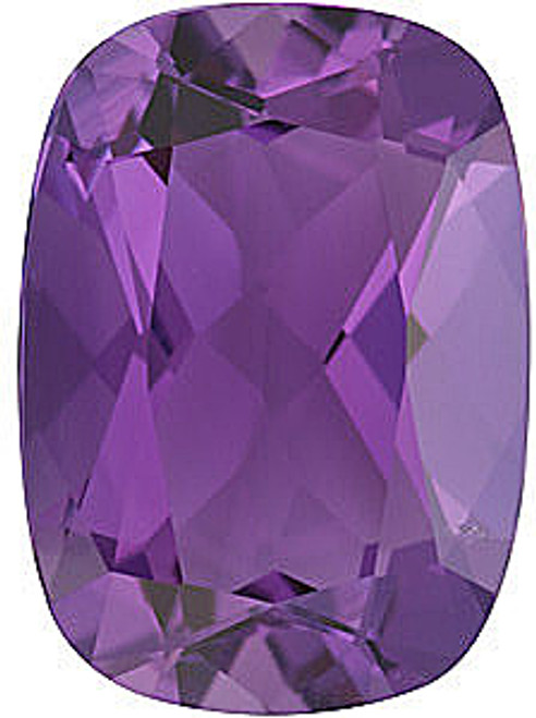 Antique Cushion Genuine Amethyst Gemstone in Grade A
