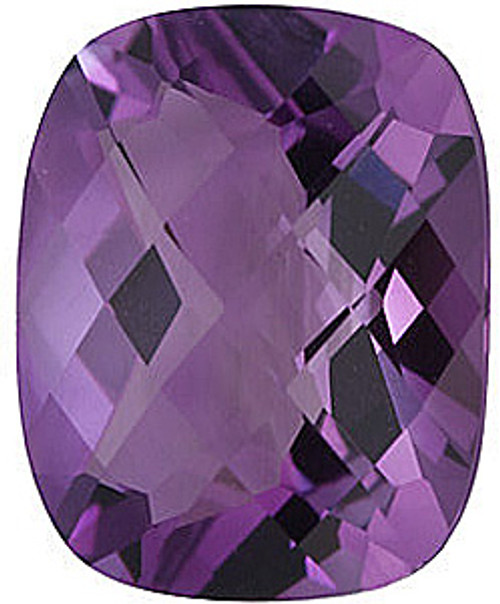 Checkerboard Antique Cushion Genuine Amethyst in Grade A Checkerboard Antique Cushion Genuine Amethyst in Grade A