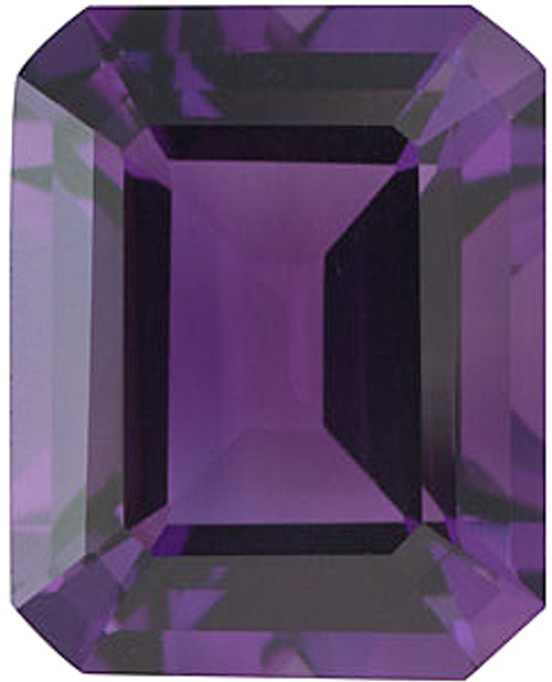 Emerald Cut Genuine Amethyst in Grade AA Emerald Cut Genuine Amethyst in Grade AA