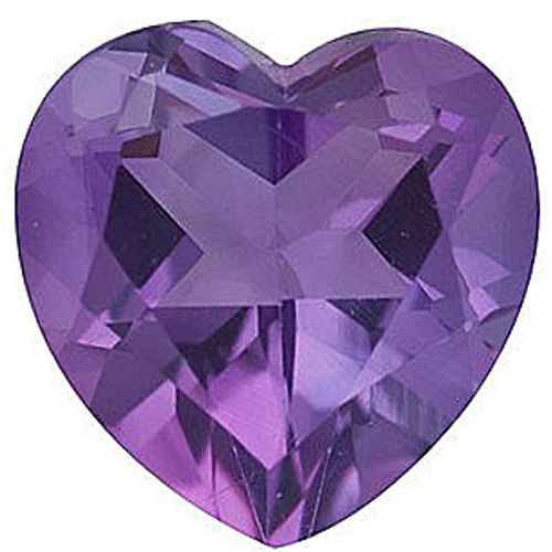 Heart Cut Genuine Amethyst in Grade A Heart Cut Genuine Amethyst in Grade A